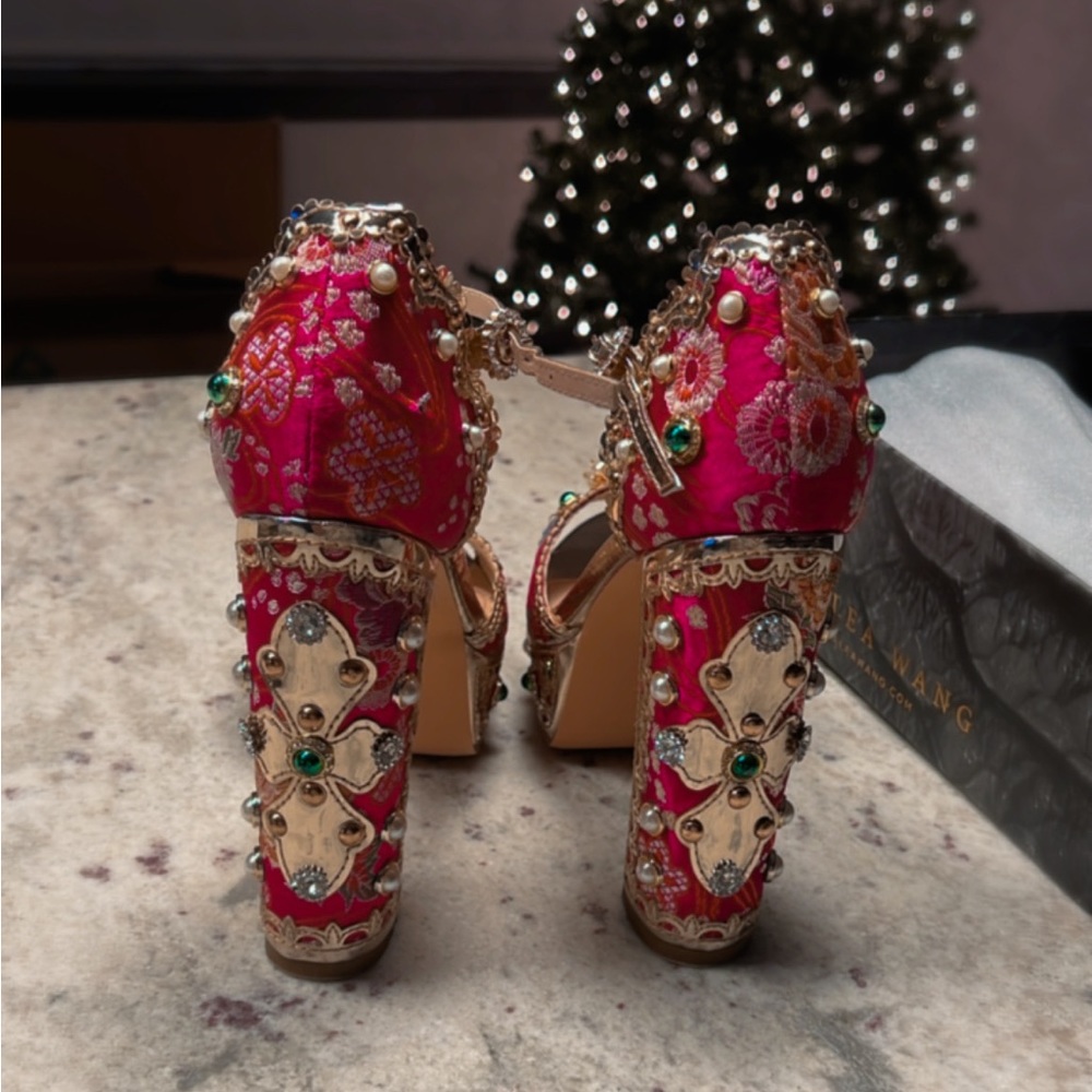 Rhinestone Fuchsia High Heels